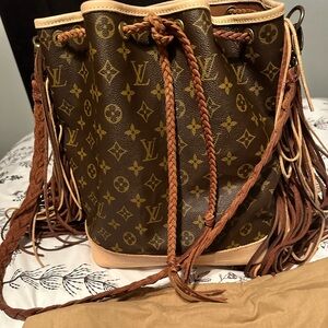 Vintage Boho Louis Vuitton Brown Monogram Crossbody Bag